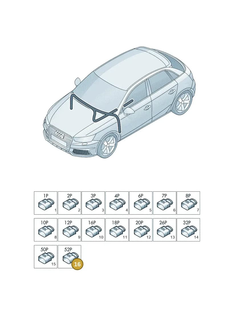 1K0937702F — Audi A1 Sportback (2014-2018) diagram 792971820, position 16