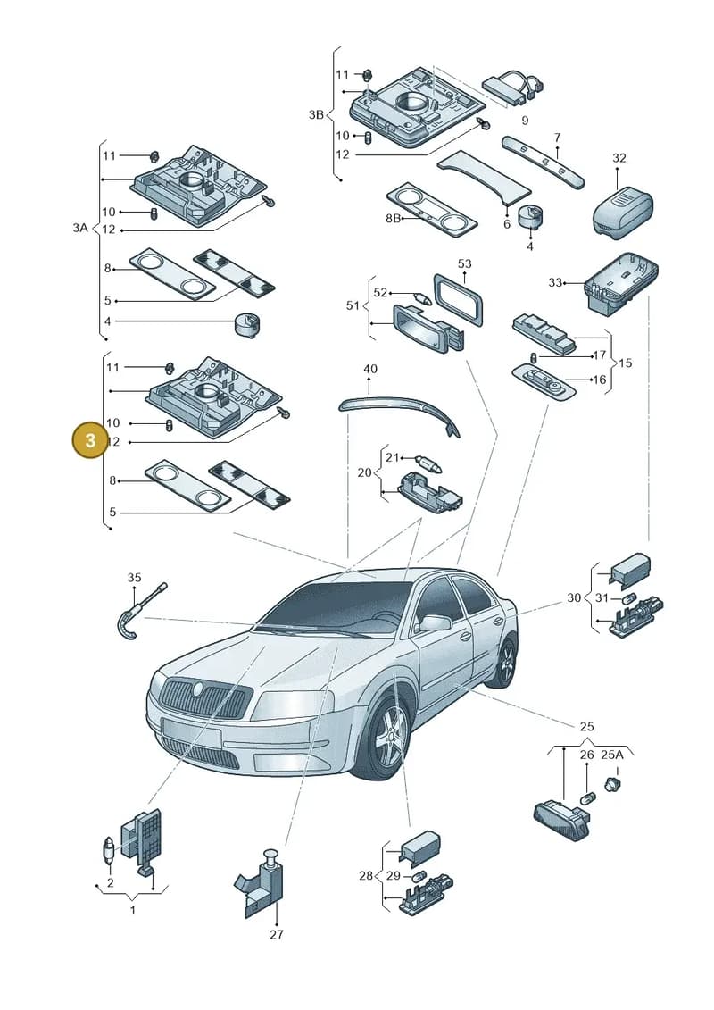1K0947105ACY20 — Skoda Superb (2013-2015) diagram 632947000, position 3