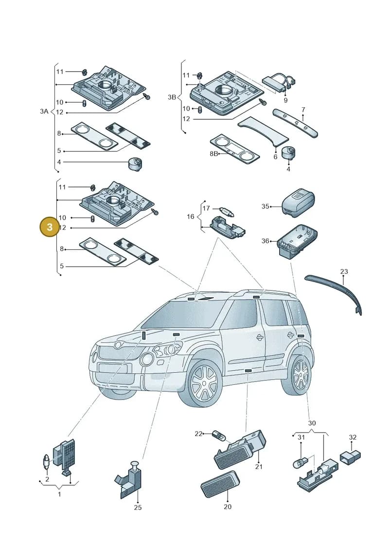 1K0947105ACY20 — Skoda Yeti (2013-2017) diagram 666947000, position 3