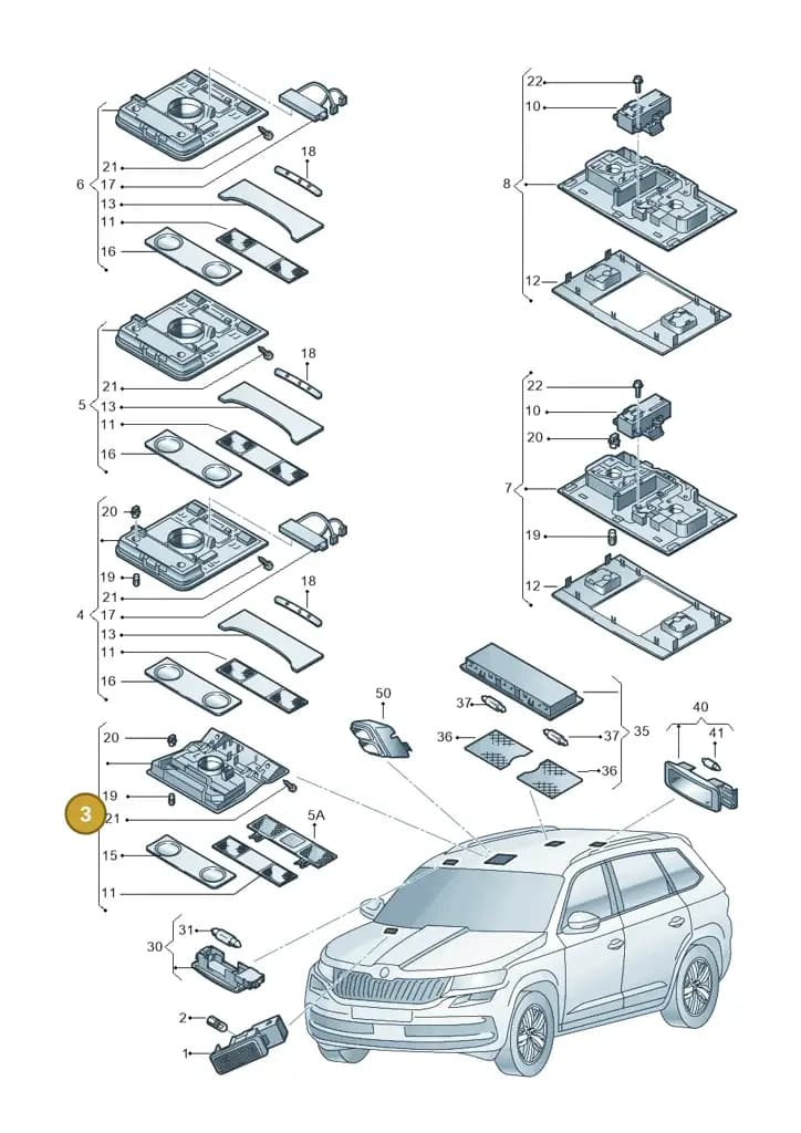 1K0947105ACY20 — Skoda Karoq (2017-2023) diagram 834947000, position 3