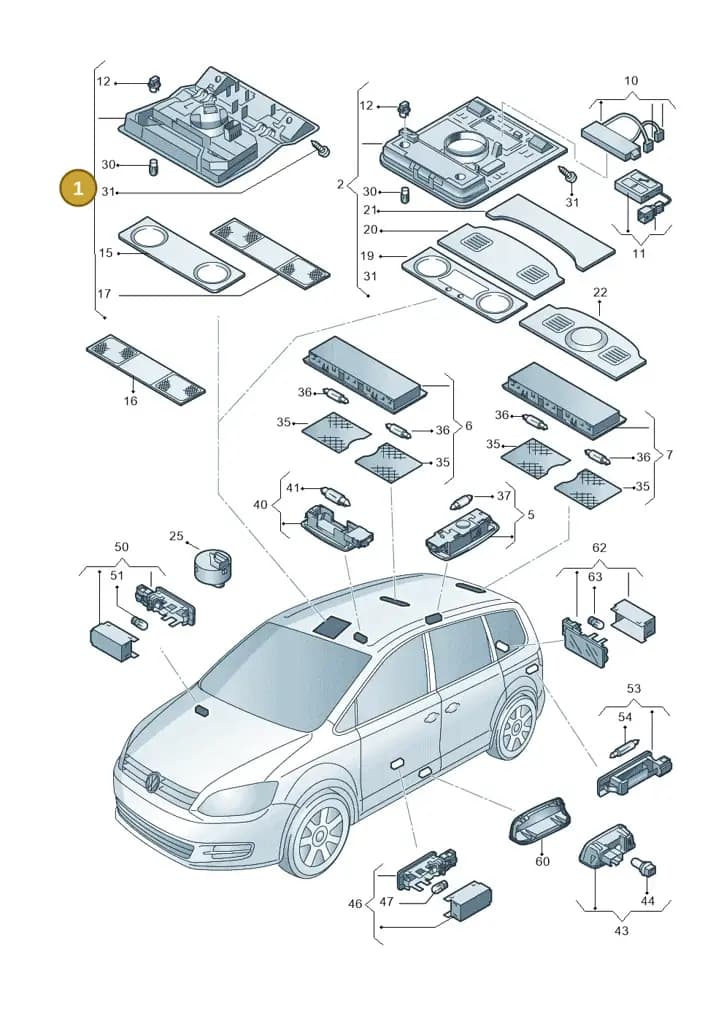 1K0947106HYAH — Volkswagen Sharan (2015-2022) diagram 689947000, position 1