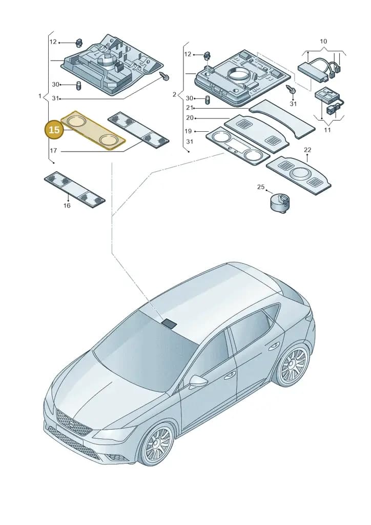 1K0947125P3Q7 — SEAT Leon ST (2016-2020) diagram 754947000, position 15