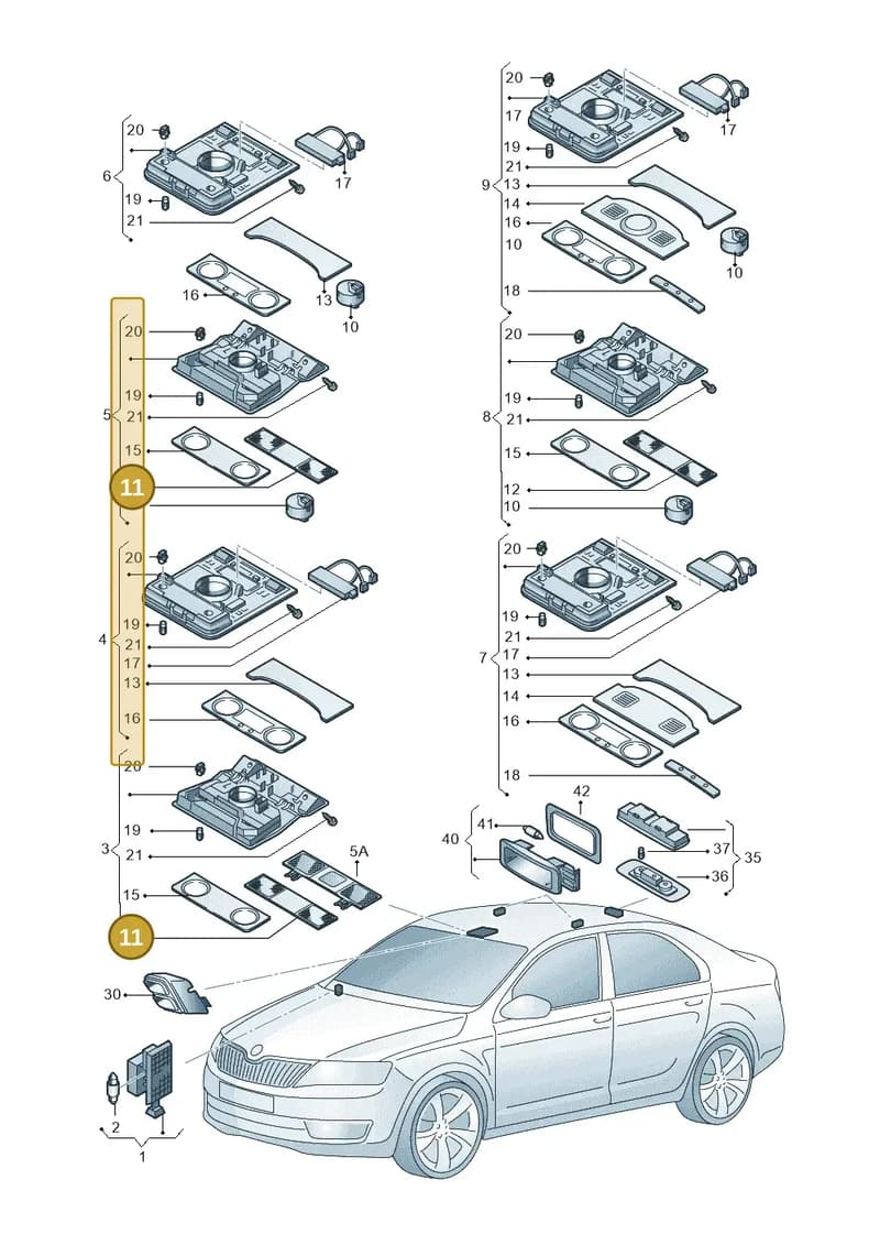 1K0947133HTDZ — Skoda Octavia (2017-2020) diagram 805947000, position 11