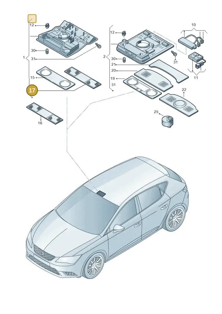1K0947133HVS9 — SEAT Leon ST (2016-2020) diagram 754947000, position 17