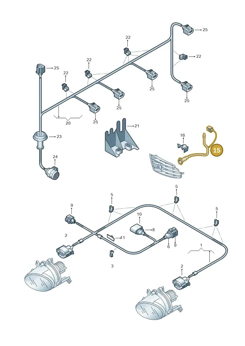 1K0965539 — Volkswagen GOLF PLUS              08> (2007-) diagram 409971900, position 15