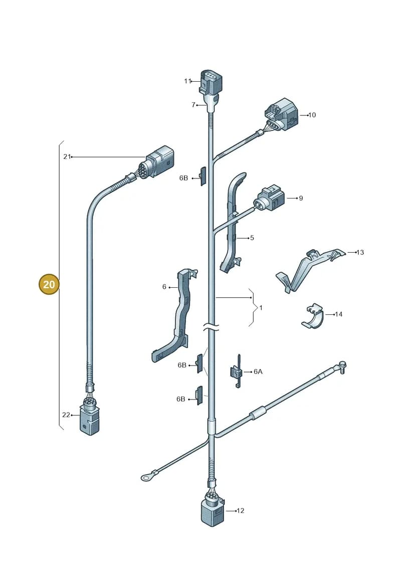 1K0971166 — SEAT Altea XL (2013-) diagram 409971700, position 20