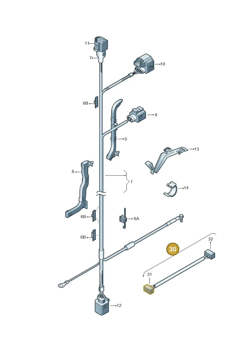 1K0971166 — Skoda OCTAVIA/COMBI/4X4      04> (2004-) diagram 419971700, position 30