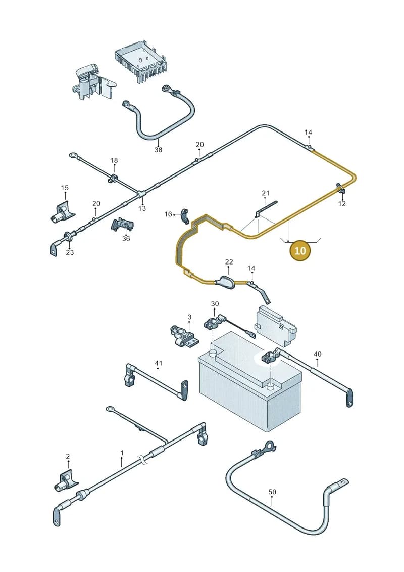 1K0971228AA — Volkswagen Passat CC (2011-2016) diagram 460971650, position 10