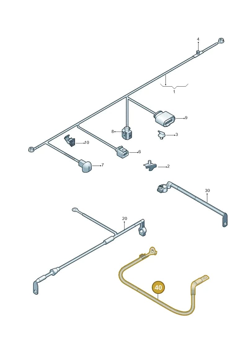 1K0971250AR — Skoda Superb Ambition (2009-2015) diagram 671971650, position 40