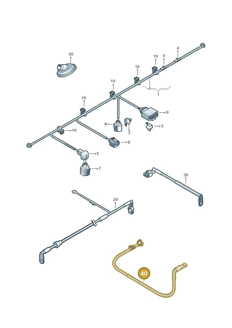 1K0971250AR — Skoda Yeti (2013-2017) diagram 419971650, position 40