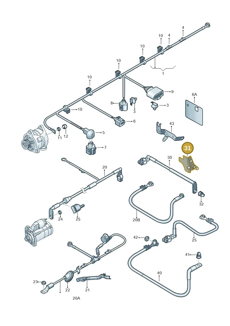 1K0971360C — Volkswagen Golf Cabriolet (2011-2016) diagram 409972000, position 31