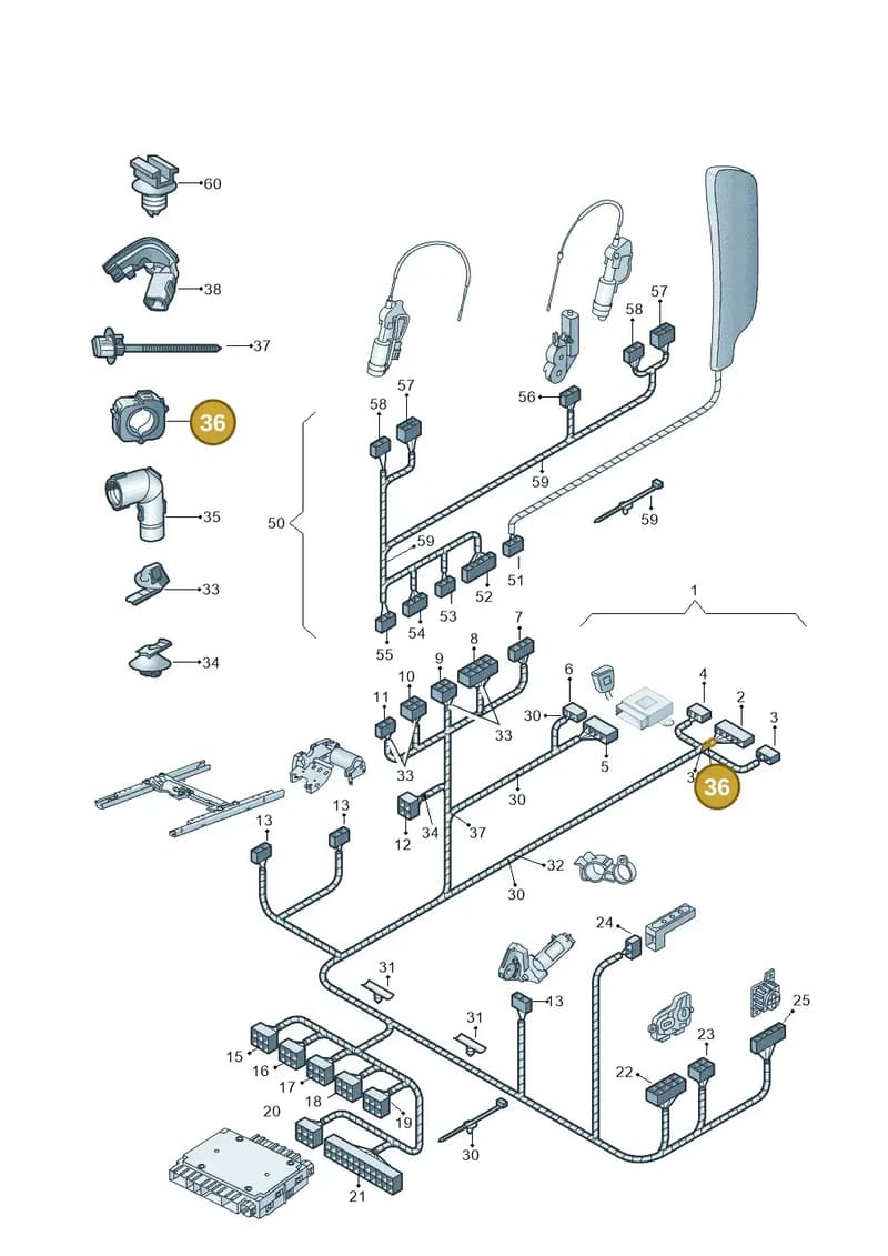 1K0971446E — Skoda OCTAVIA/COMBI/4X4      04> (2004-) diagram 419972260, position 36
