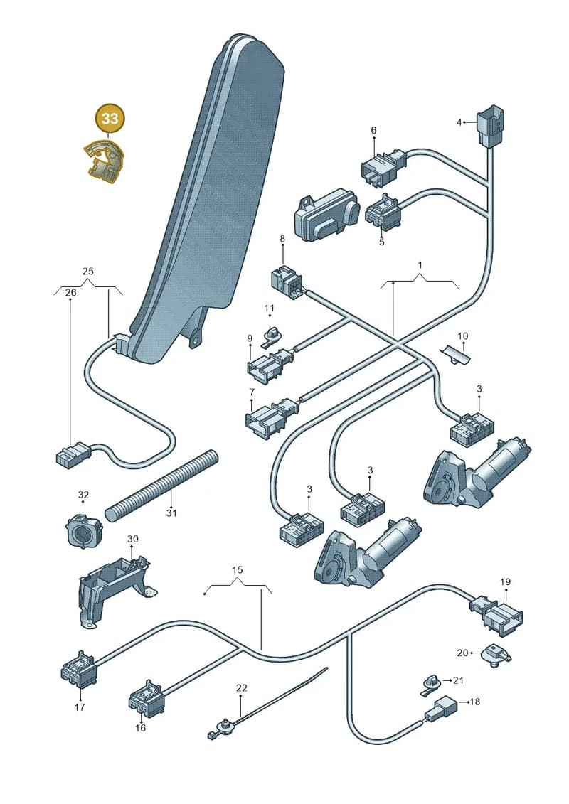 1K0971446K — Audi RS3 Sportback (2011-2012) diagram 412972250, position 33