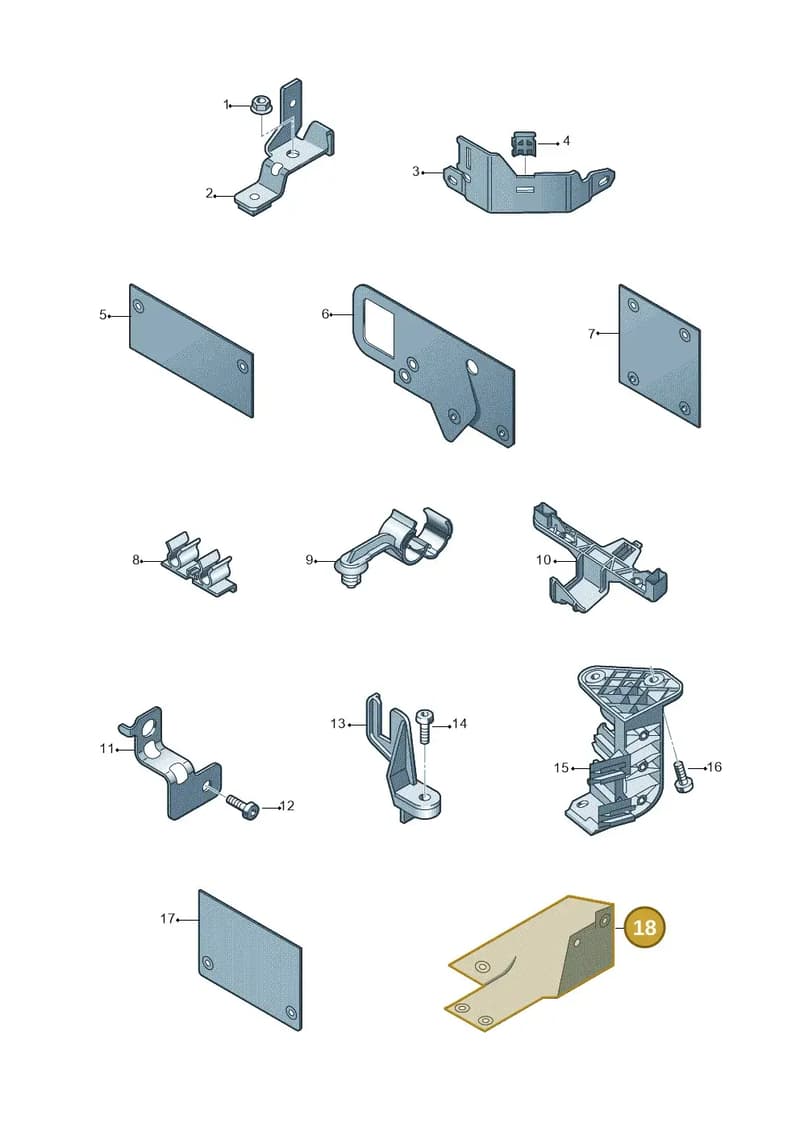1K0971461L — SEAT Leon ST (2016-2020) diagram 745971000, position 18