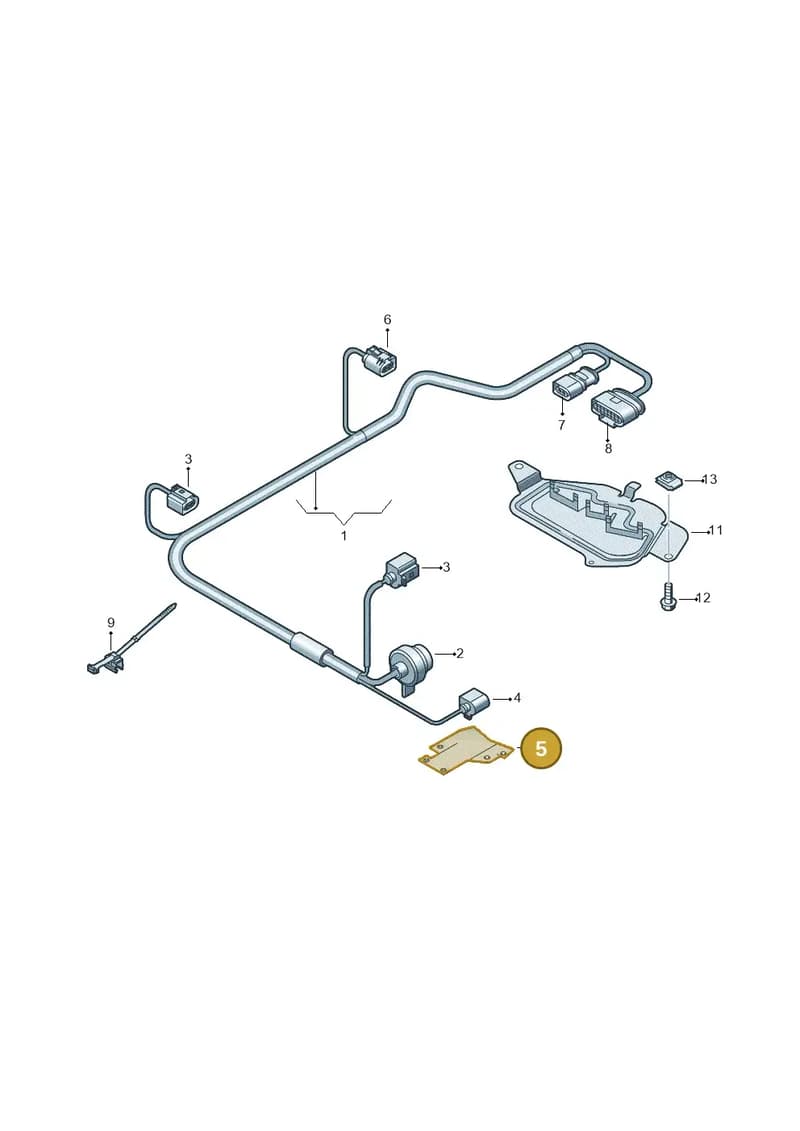 1K0971461L — Audi A8 (2017-2025) diagram 838971600, position 5