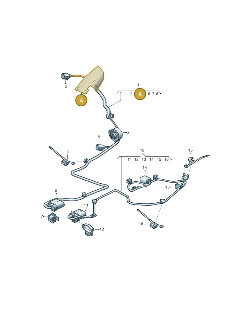 1K0971461L — Audi RS6 Avant (2019-2025) diagram 538971600, position 4