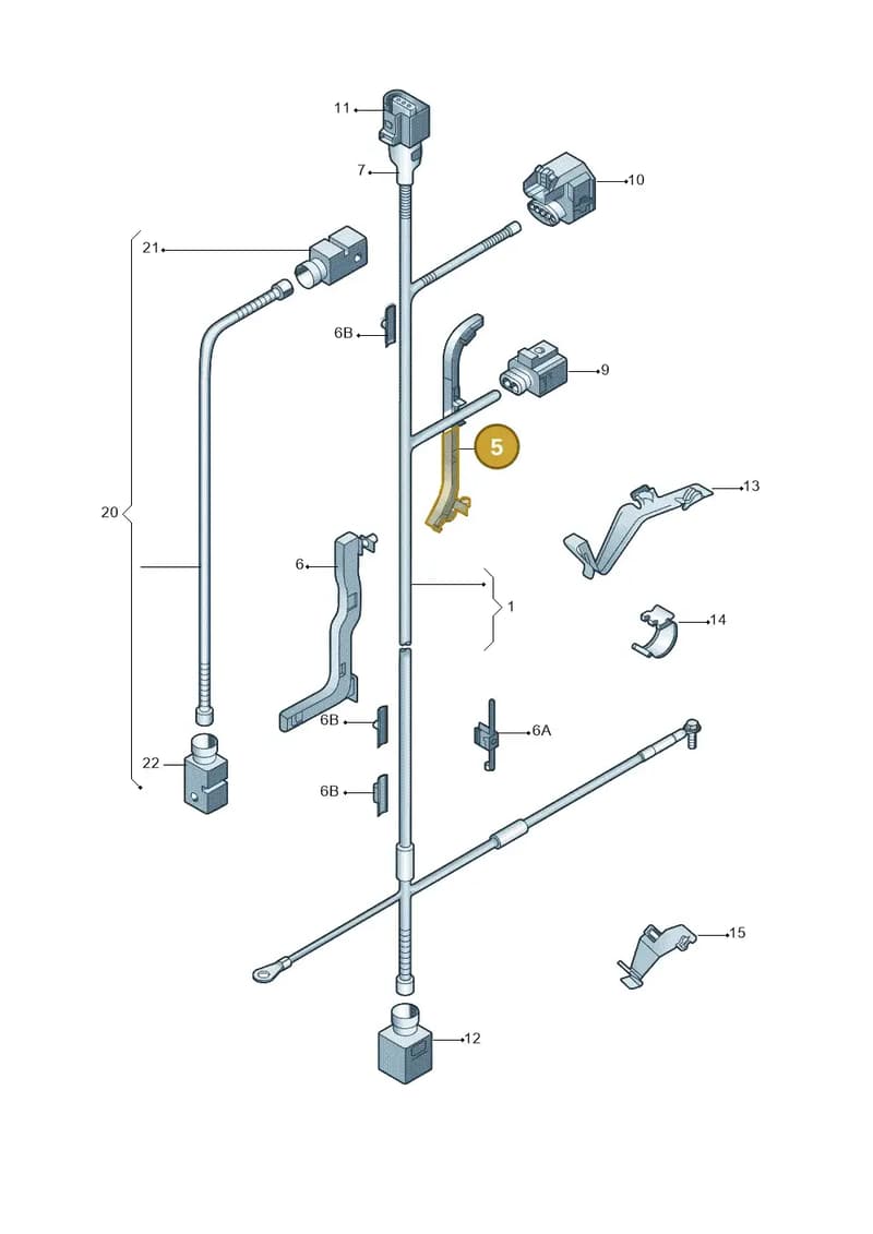 1K0971614 — Skoda OCTAVIA           "CN."07> (2007-) diagram 617971700, position 5