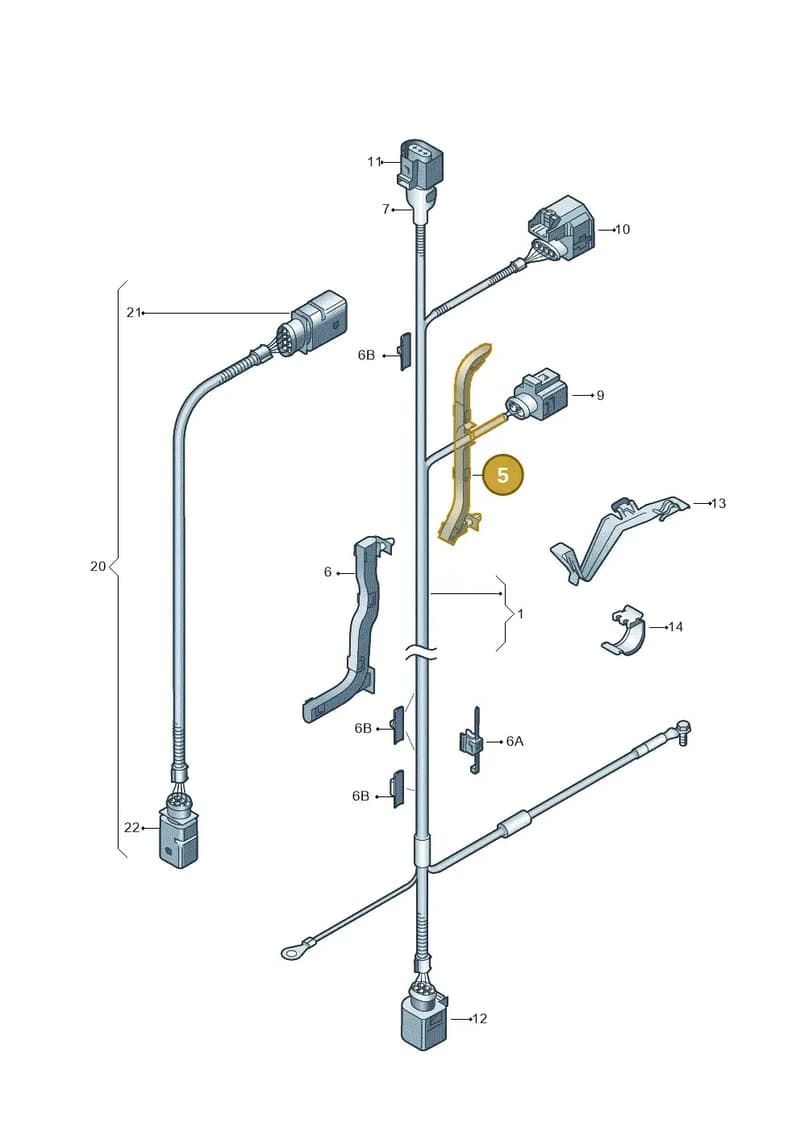 1K0971614A — SEAT Altea XL (2013-) diagram 409971700, position 5