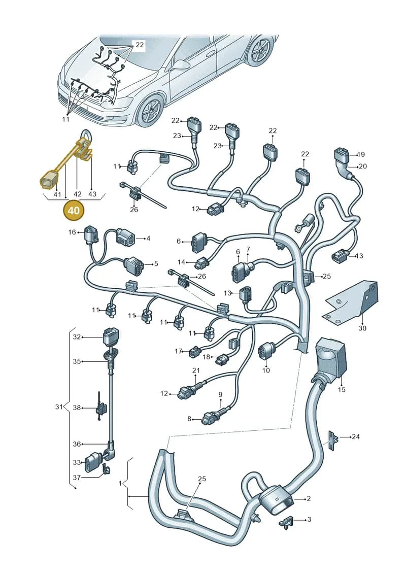 1K0971767A — Volkswagen New beetle (2011-2016) diagram 746971140, position 40