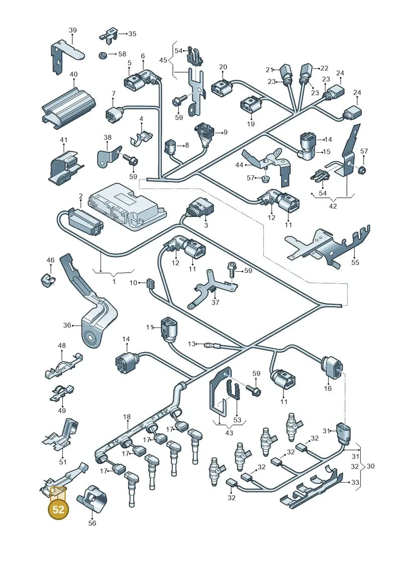 1K0971842J — Volkswagen GOLF PLUS              08> (2007-) diagram 420971100, position 52