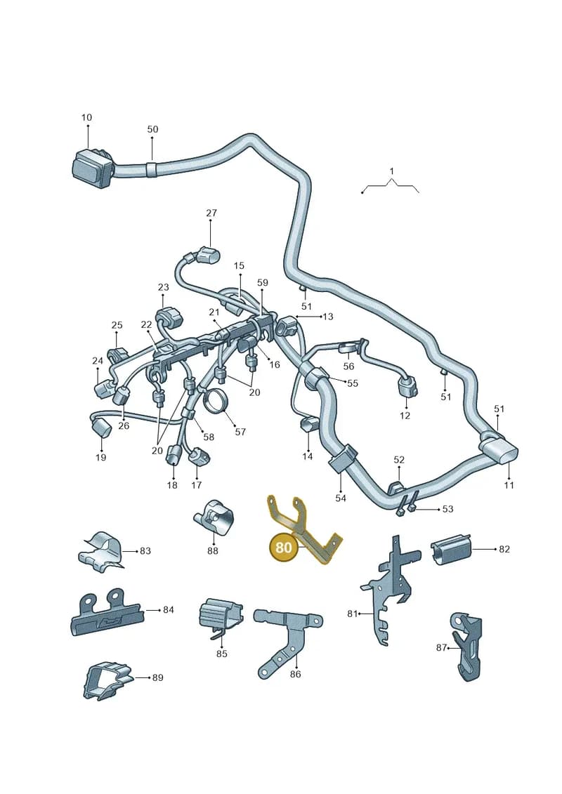 1K0971858BM — Skoda Roomster (2010-2015) diagram 666971050, position 80