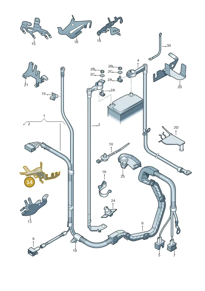 1K0971858BM — Skoda Roomster (2010-2015) diagram 697971650, position 14