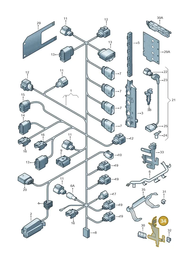 1K0971858L — Volkswagen Touran 2.0 (2010-2015) diagram 474971150, position 34