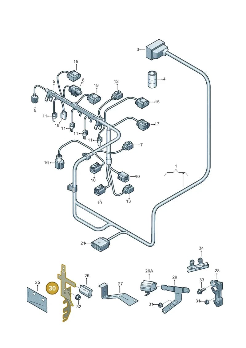 1K0971858L — SEAT Altea XL (2013-) diagram 649971170, position 30