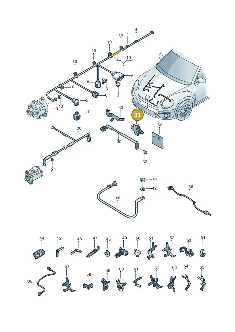 1K0971858L — Volkswagen Beetle (2016-2019) diagram 801971010, position 31