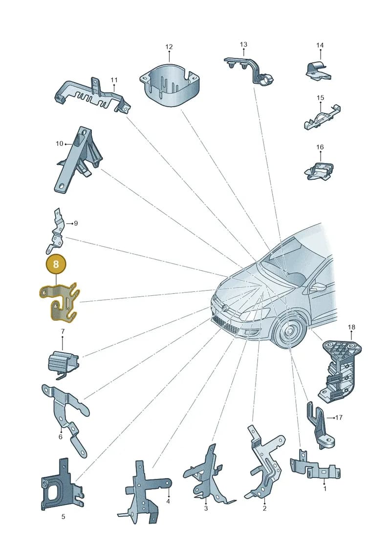 1K0971858R — Skoda Fabia (2014-2022) diagram 773971500, position 8