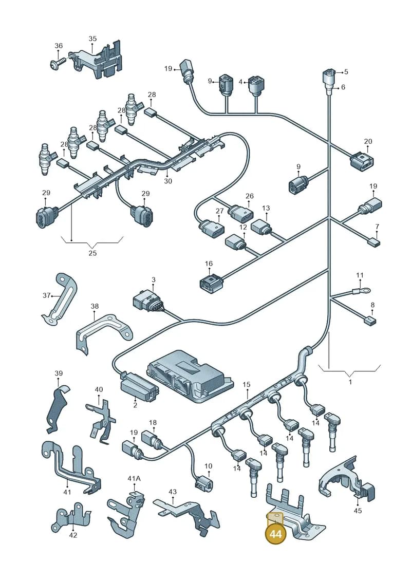 1K0971860B — SEAT Altea XL Reference (2010-2013) diagram 412971090, position 44