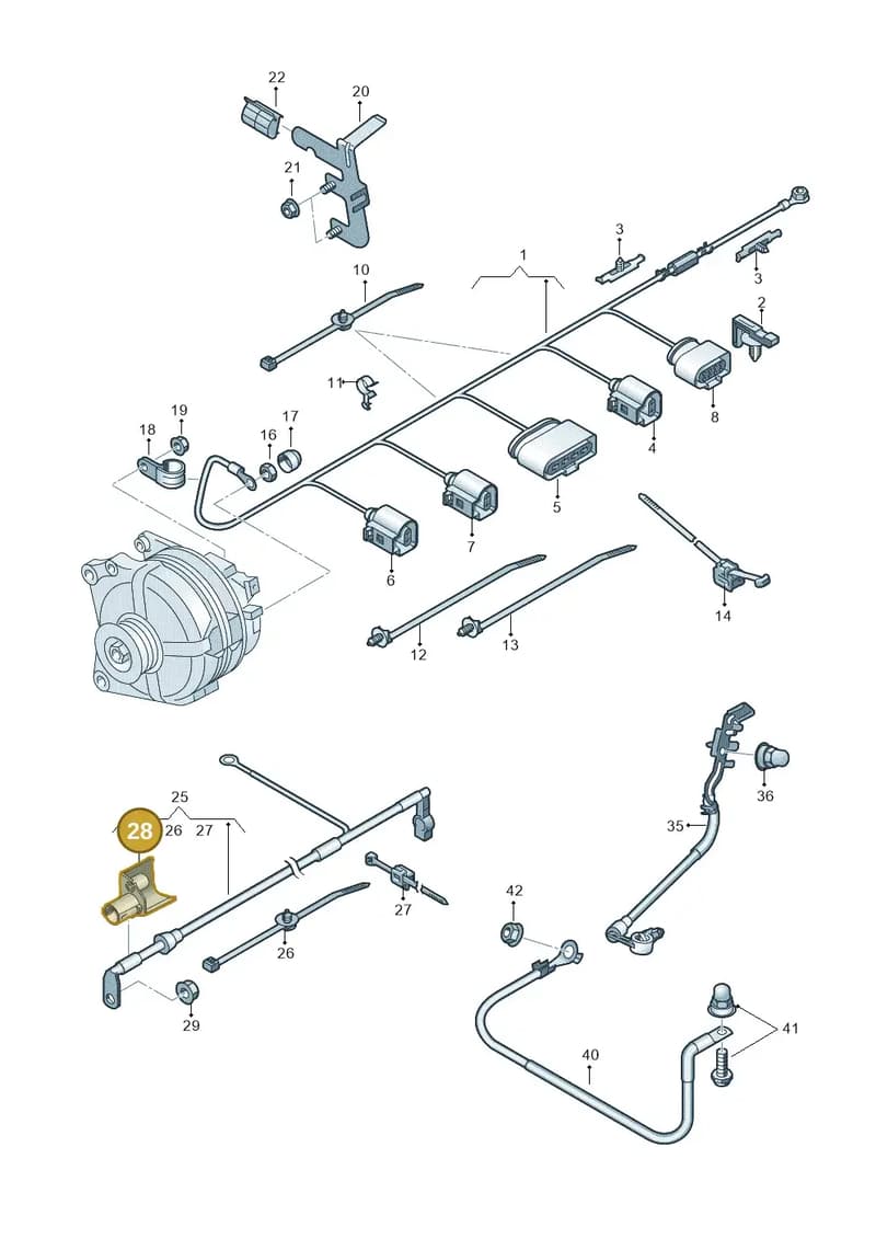 1K0971920A — Audi Q2 (2016-2025) diagram 803972000, position 28