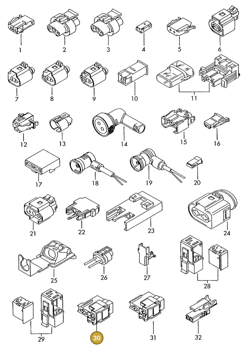 1K0972117 — SEAT 1J0 platform diagram 198970110, position 30