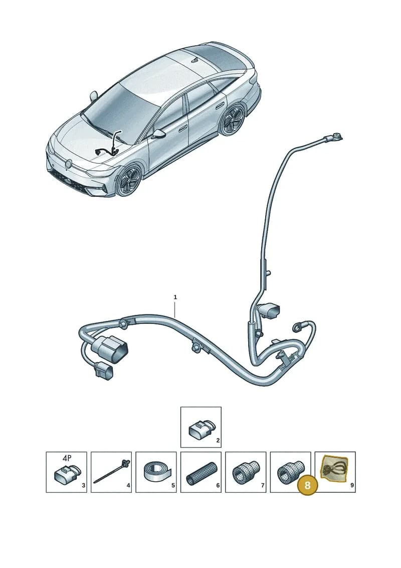 1K0972744A — Volkswagen ID.7 (2023-2025) diagram 14b971700, position 8