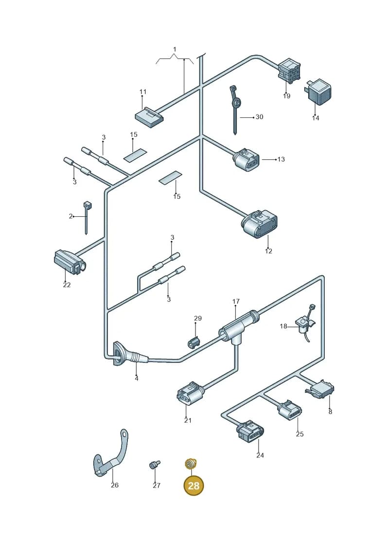 1K0972744B — Volkswagen Jetta City        "Mex"08> (2007-) diagram 623971250, position 28