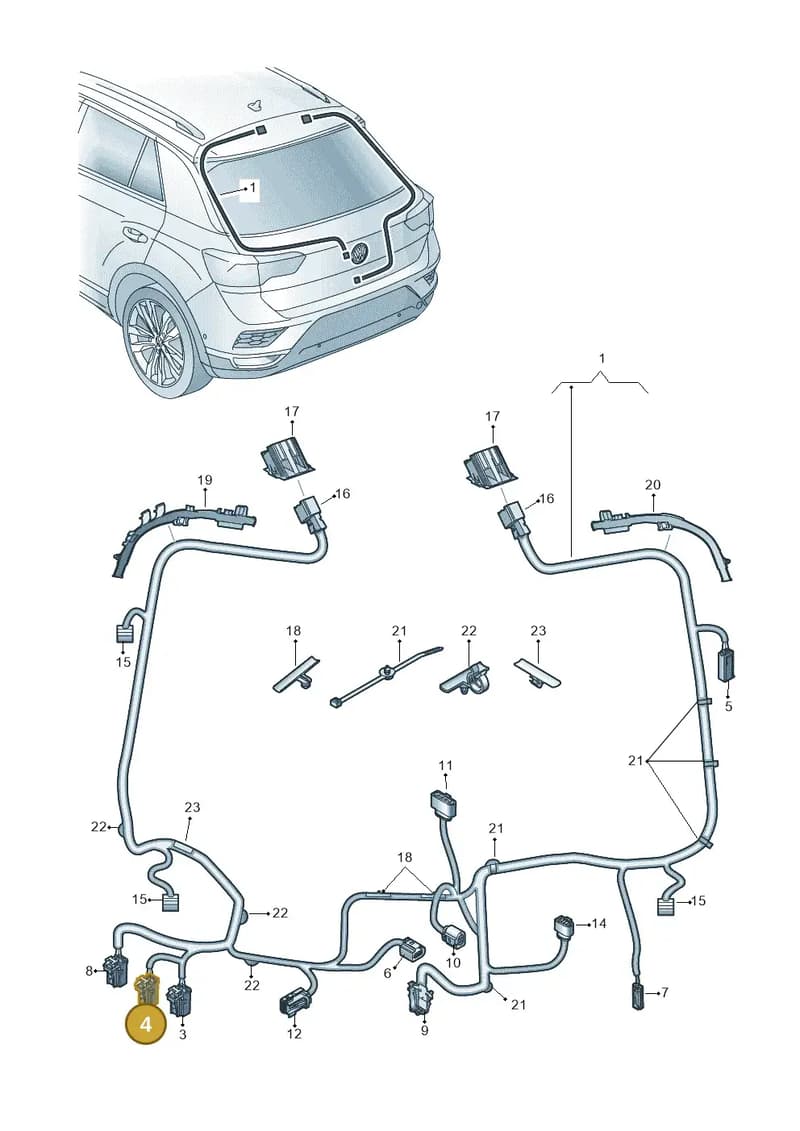 1K0972751A — Volkswagen T-Roc (2017-2025) diagram 813972880, position 4
