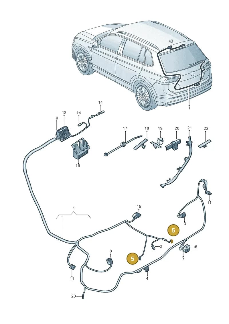 1K0972751A — Skoda Kodiaq (2018-2022) diagram 884972820, position 5