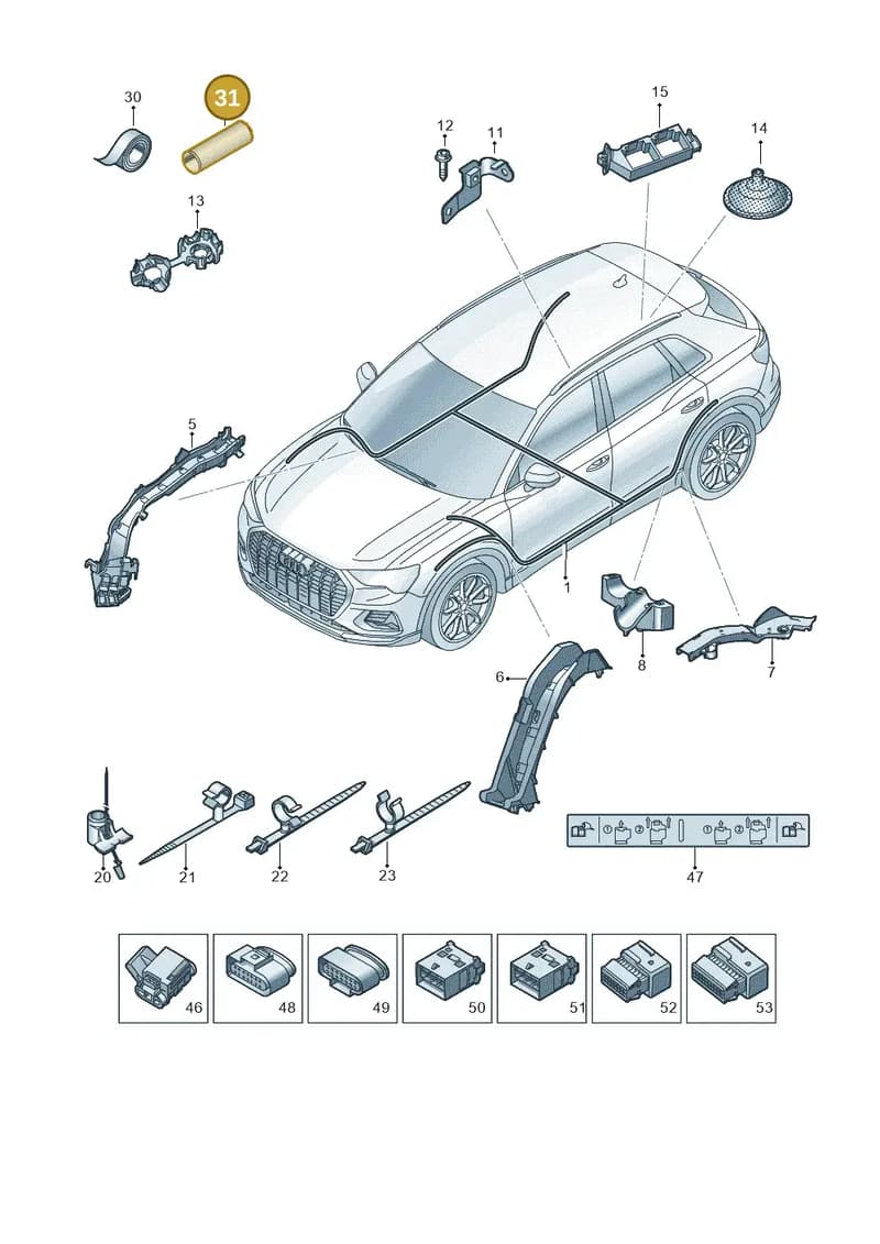 1K0972913A — Audi Q5 e-tron (2021-) diagram 89a971950, position 31