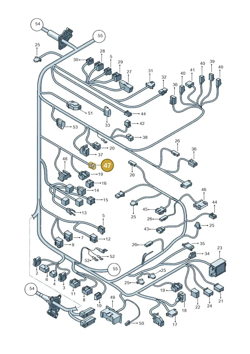 1K0972974 — SEAT Altea XL (2013-) diagram 418971840, position 47