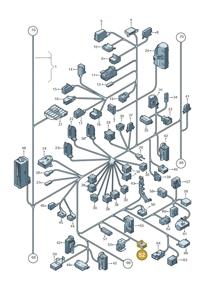 1K0972974 — Volkswagen Golf Plus (2011-2014) diagram 650971810, position 52
