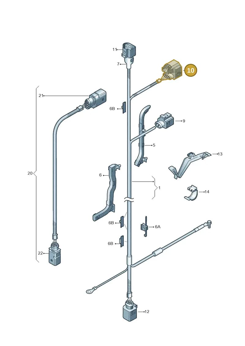 1K0973205C — SEAT Altea XL (2013-) diagram 409971700, position 10