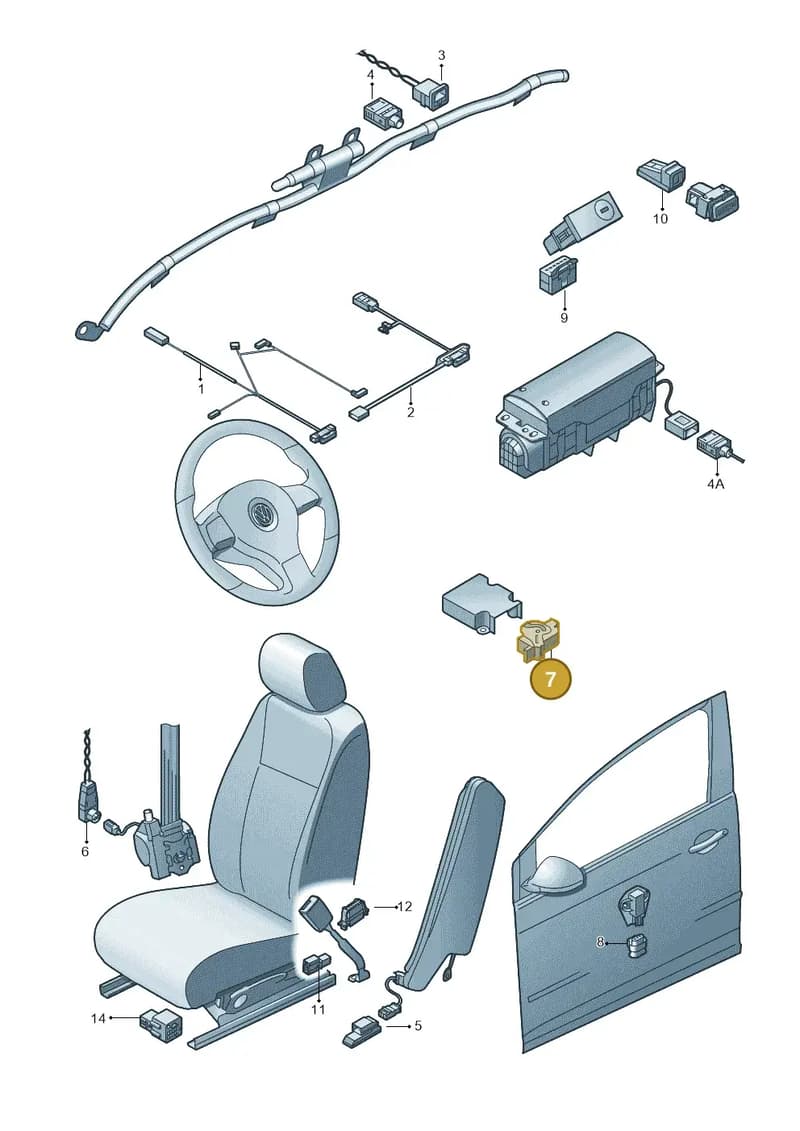 1K0973206 — Volkswagen Transp. caravelle (2011-2015) diagram 649972250, position 7