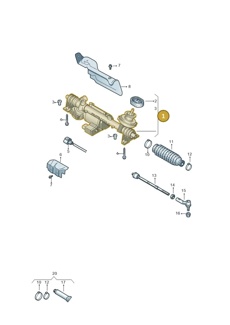 1K1423055MX — Volkswagen Beetle (2016-2019) diagram 626423500, position 1