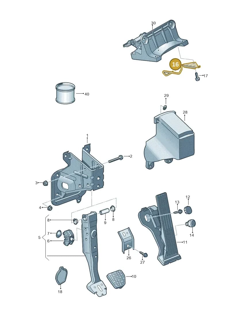 1K1721913R — Audi Q3 1.4 (2016-) diagram 855721600, position 16