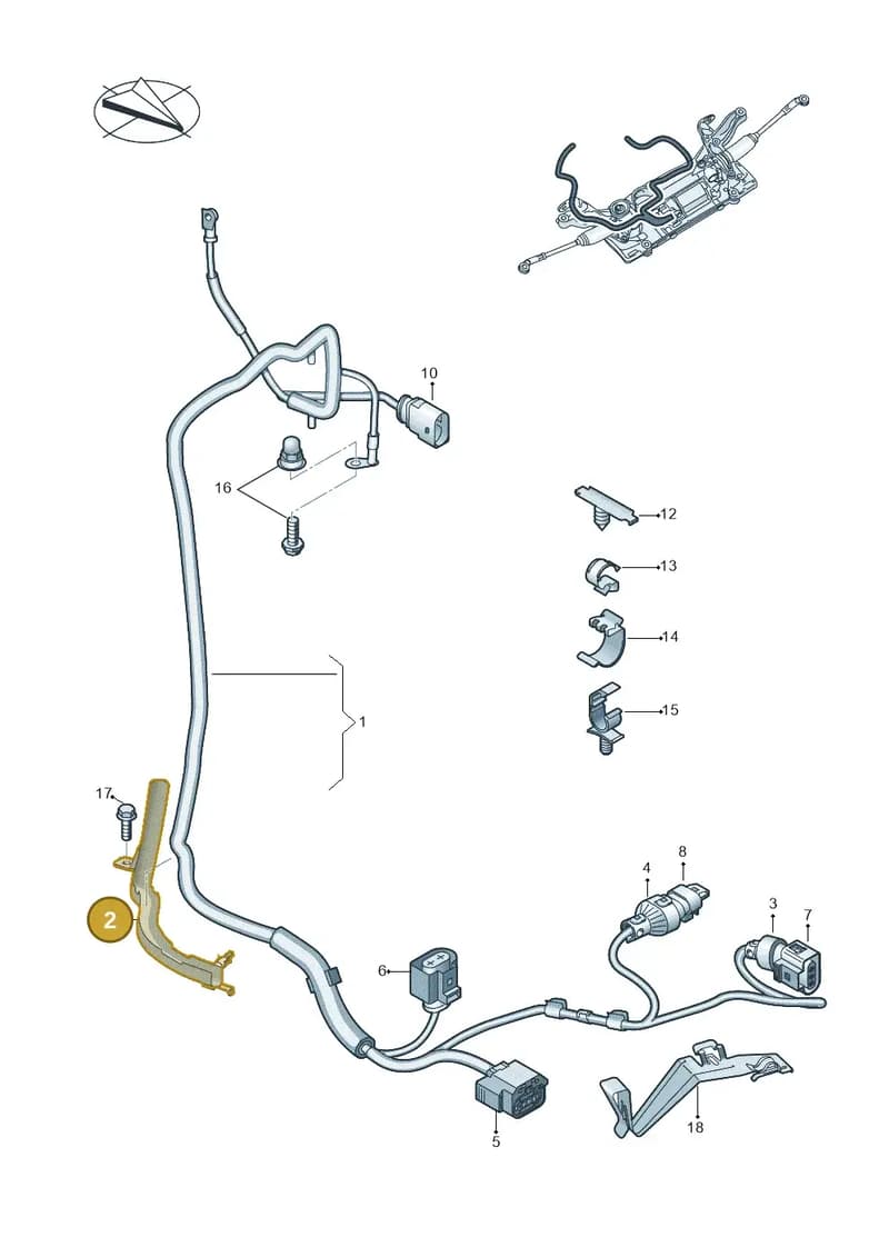 1K1971615A — Volkswagen Caddy (2015-2020) diagram 863971700, position 2