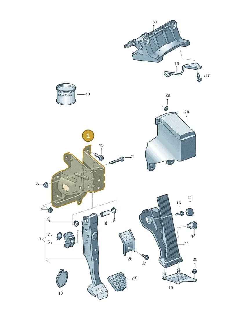 1K2721117H — Audi Q3 quattro (2011-2015) diagram 728721600, position 1