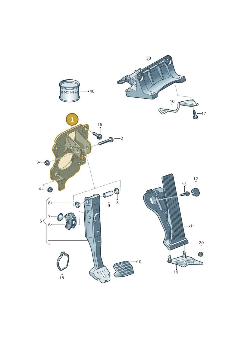 1K2721117H — Audi RS Q3 (2013-2018) diagram 764721700, position 1