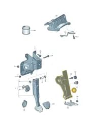 1K2723503AH Volkswagen Accelerator Pedal with Electronic Module