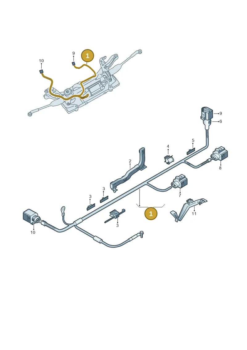 1K2971111BS — Volkswagen Scirocco 2.0 (2014-2017) diagram 786971700, position 1