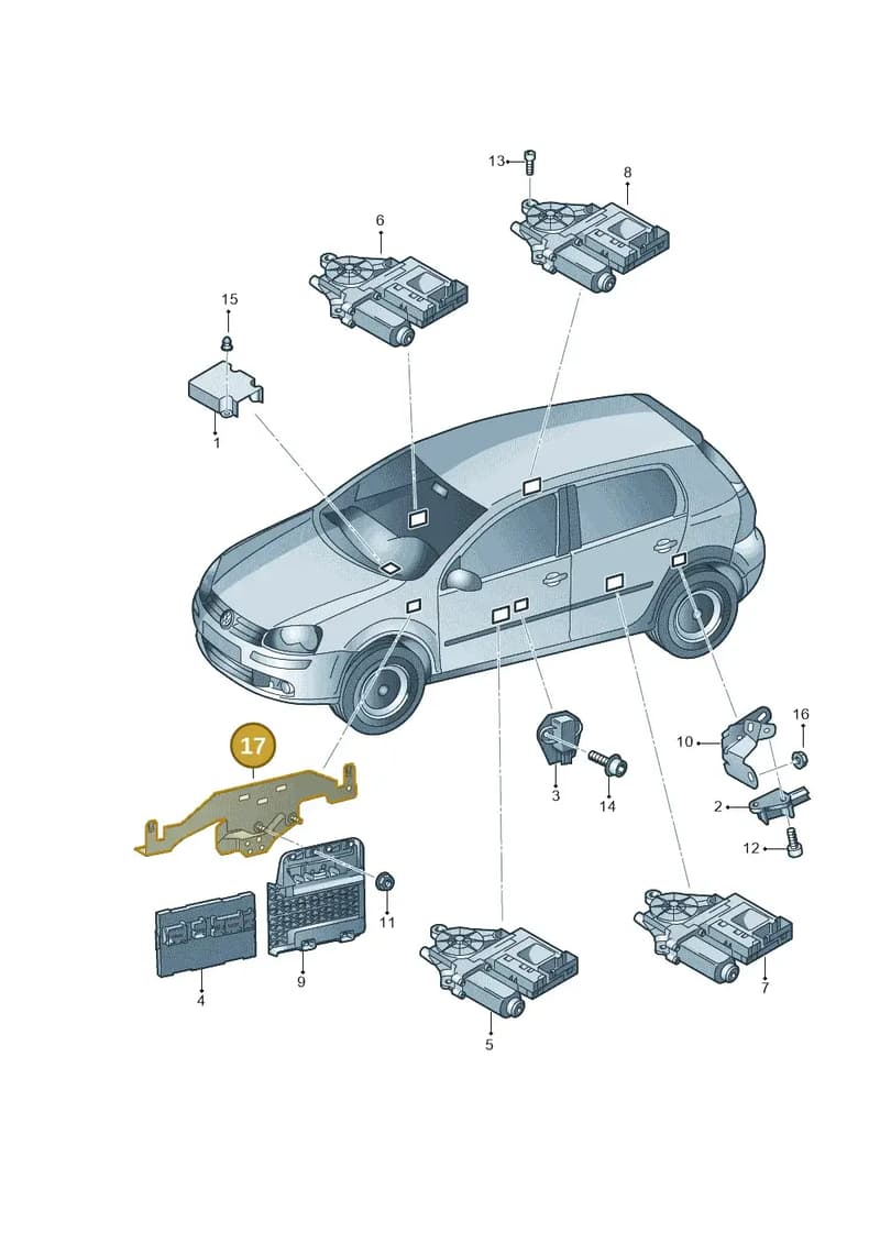 1K2971262E — Volkswagen GOLF PLUS              08> (2007-) diagram 420959100, position 17